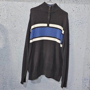 Eddie Bauer Mens Knit 100% Cotton Long Sleeve 1/4 Zip Pullover Sweater XL